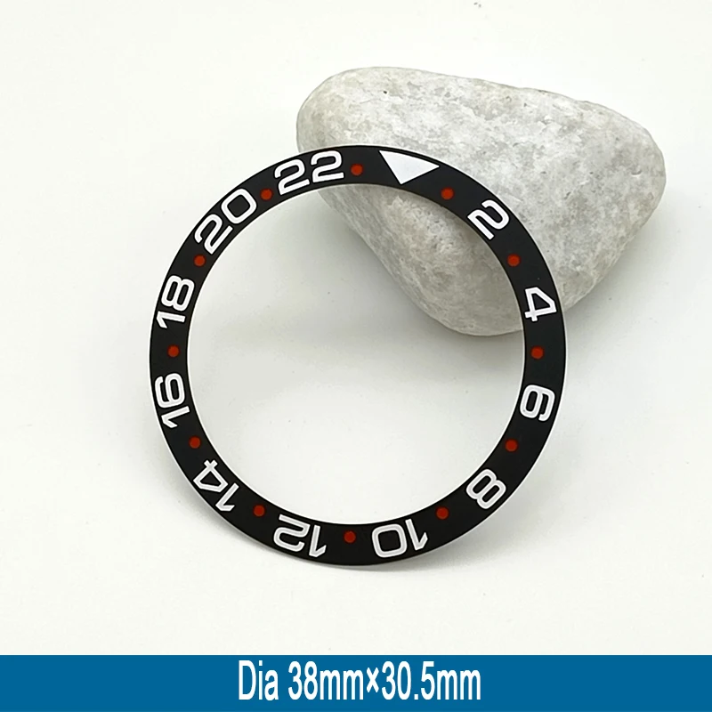 

38mm*30.5mm Sloping Ceramic Bezel Ring Fits GMT And Diving Watch Insert For 40mm Men's Watch Replace Watch Face Accessories