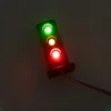 5Pcs HO Scale 2 Aspects Railroad LED Dwarf Signals 3 Lights Block Signal Lamp 3V/12V Model Train Signals Garden Decoration 27mm 5