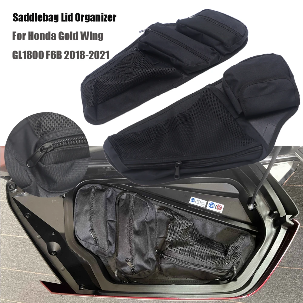 

Gold Wing 1800 Trunk Lid Fitted Lining With Organizer Storage Bag Pocket Saddlebag For HONDA Goldwing GL1800 F6B GL 1800 2018-UP