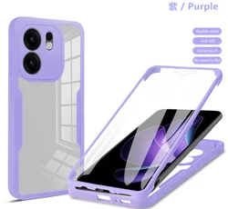Full Body Shockproof Clear Protective Case for OPPO Reno 13 Pro 5G (PURPLE)