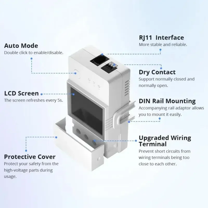 16/20A SONOFF TH Elite Origin Wifi Temperature Humidity Monitor Controller Switch With THS01/WTS01 Sensor Diy Smart Thermostatic