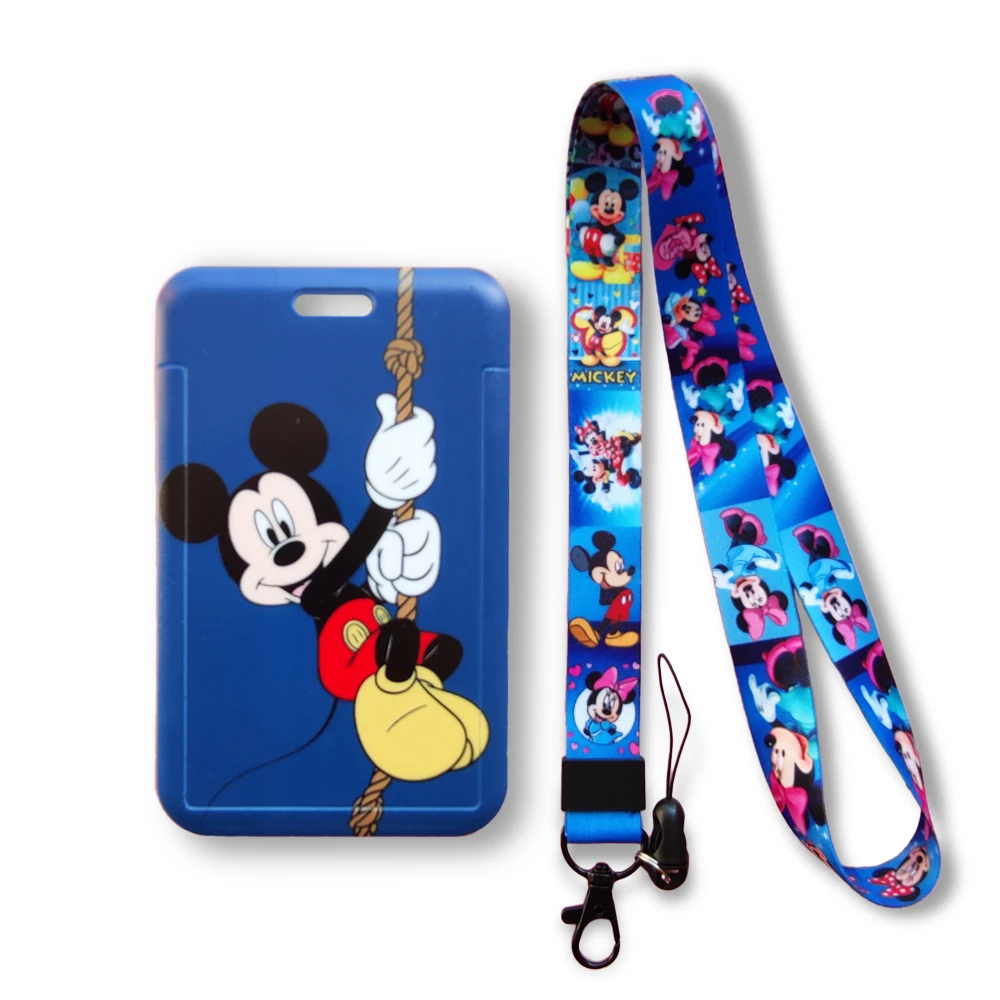 Disney Mickey Minnie Mouse Push and Pull Name Bank Card Holder Business Badge  Card Case Frame ABS Employee ID Name Card Clip|Card & ID Holders| -  AliExpress