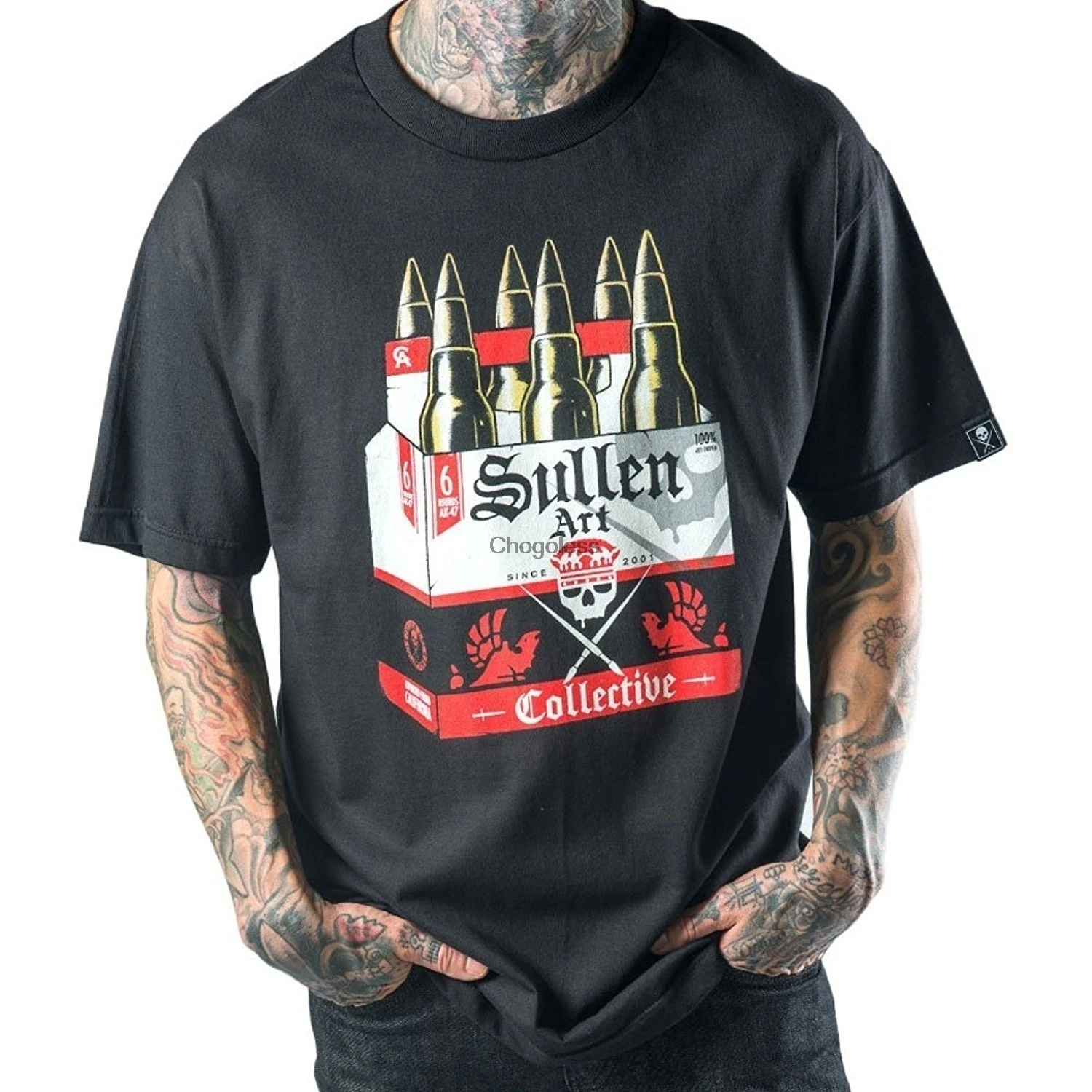 Мужская черная футболка Sullen Sixer SS |