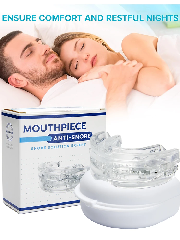 Férula Bucal Antirronquidos Ajustable – Boquilla Nocturna Cómoda Con Estuche De Viaje, Termomoldeable Y Reutilizable Para Hombres Y Mujeres