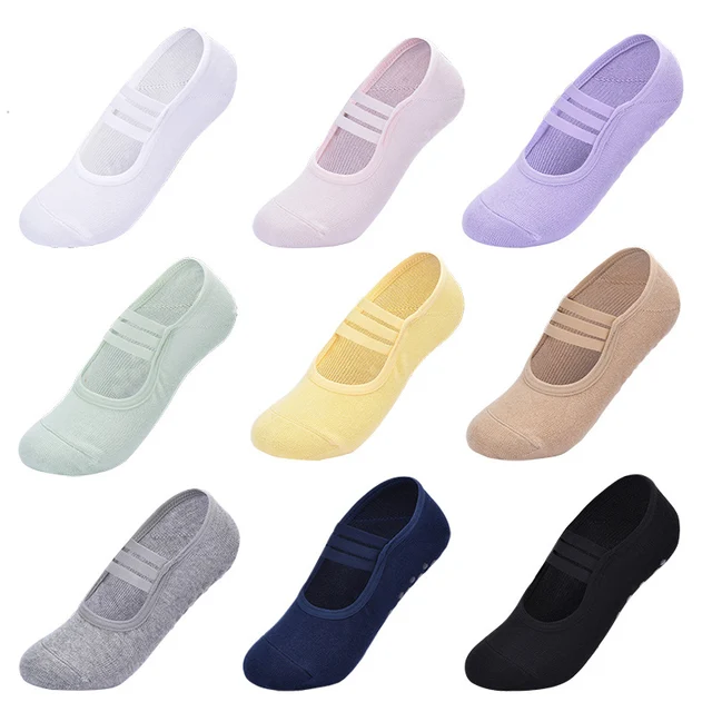 3Pairs Professional Bandage Yoga Socks Non-Slip Backless Pilates Socks Women Sport Ourdoor Fitness Breathable Ballet Dance Socks 6
