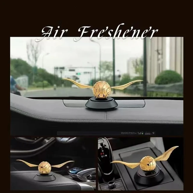  The Golden Snitch Diffuseur Parfum Voiture,Le Vif D'or  Ferrinisseur D'air Automobile,Désodorisant De Voiture Parfum Clip 16×6×6CM  Gold