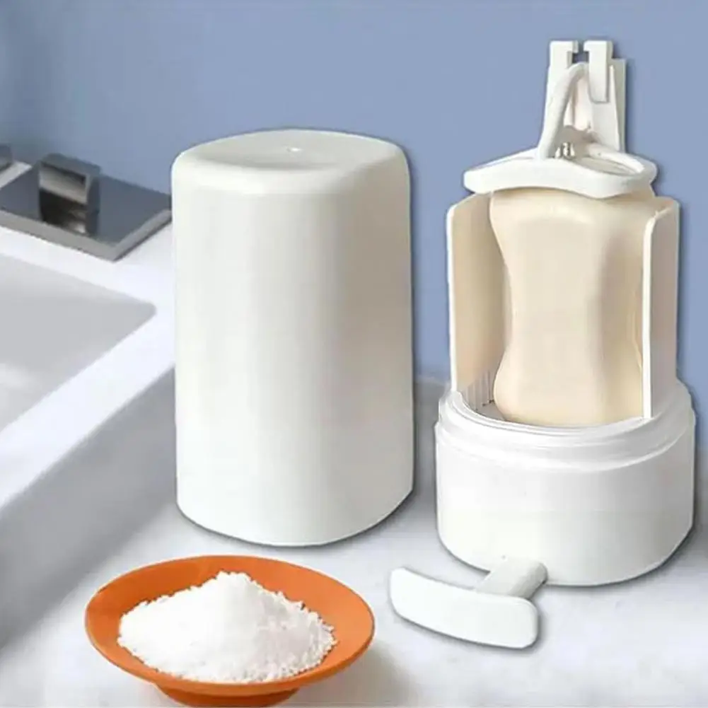 15*10cm Wall-Mounted Soap Grinder With 3 Adjustable Levels Dual Desiccant Compartments Soap Dispenser Bottle Bathroom Accessory
