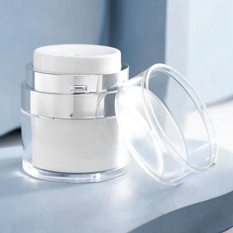 Airless Empty Pump Jar Refillable Creams Gels Lotions Dispenser Travel Leak Proof Cosmetic Container Moisturizer Vacuum Bottle