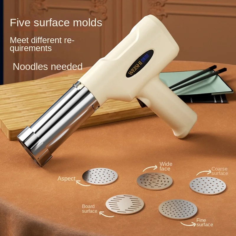 Portable Multifunctional Automatic Knife-cut Noodle Sausage Machine Household Small Stainless Steel Cordless Handheld Maker Home