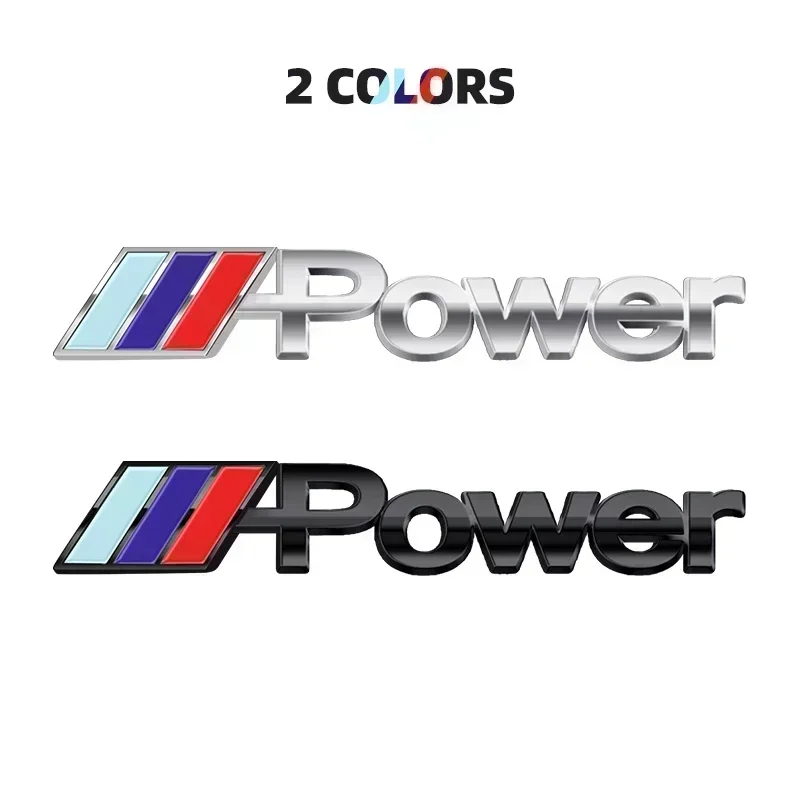 2개 자동차 측면 펜더 엠블럼 스티커 액세서리 BMW M 파워 1 3 5 7 시리즈 e46 e90 e60 X3 X4 X5 X6 F10 F15 F20 F30 G02 G03 용