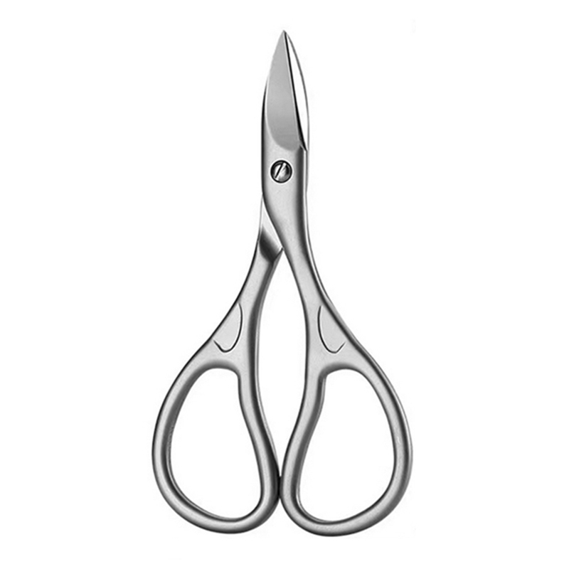 Stainless Steel Angled Nail Scissors for Manicure Embroidery Sewing Curved Grooming Cross-stitch Household Thread Cutter Cuticle