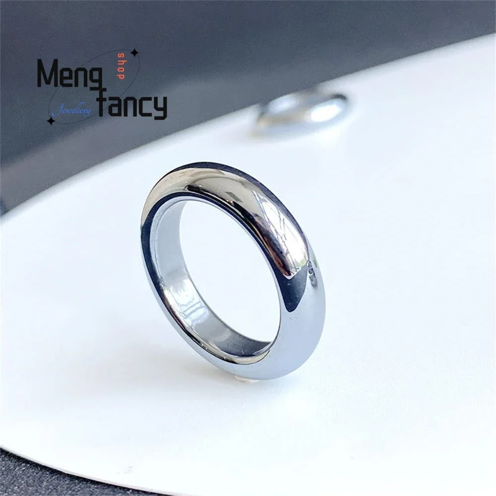 Terahertz Stone Terasilicate Titanium Hertz Ring Polysilicon Fast Ice Melt Diy Jewellery Charm stone ring
