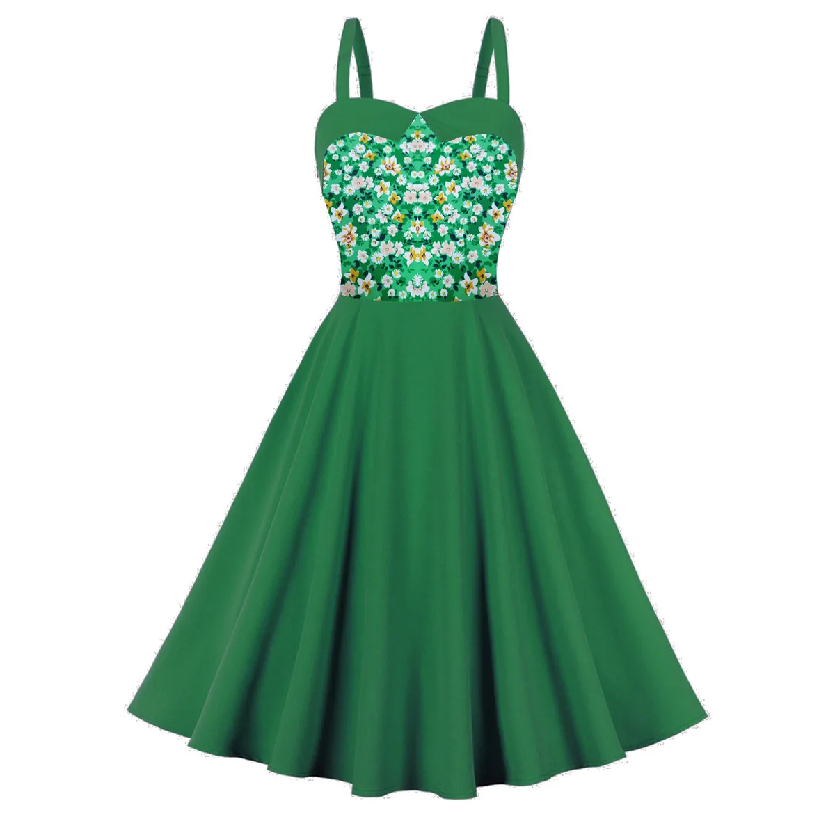 

2023 Fashion Vintage Floral Print Casual Strap Sleeveless Dress Backless Summer Elegant Chest Wrap A Line Midi Dress Streetwear