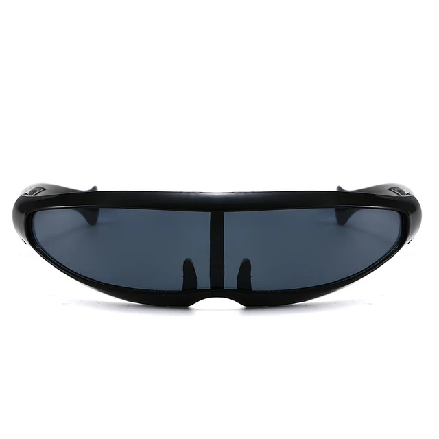 Futuristische Schmale Cyclops Visier Sonnenbrille Laser Brillen