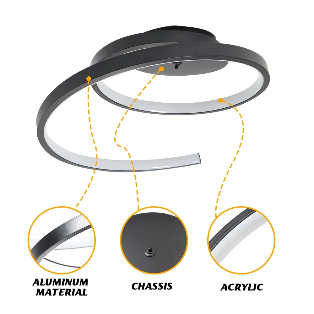 Minimalist Indoor Decor Dining Room Living Room Bedroom Modern LED Ceiling Lamp