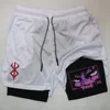 Anime Berserk Performance Shorts Men 2 In 1 Running Quick-Drying GYM Short Pants Workout Sportswear Yoga Basketball Shorts 3