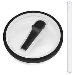 40Oz Leak-Proof Reusable Tumbler Lid with Flip Straw (Black)