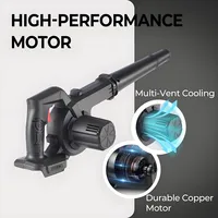 Souffleur d'air et aspirateur sans fil 2 en 1, collecteur de poussière de feuilles pour voiture, ordinateur, jardin, Compatible avec Makita 18V/21V 4