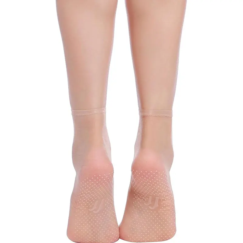 Women Socks 10 Pairs Summer Ultra-thin Invisible Low Reinforced Toe Sticky Hosiery Non Slip women socks
