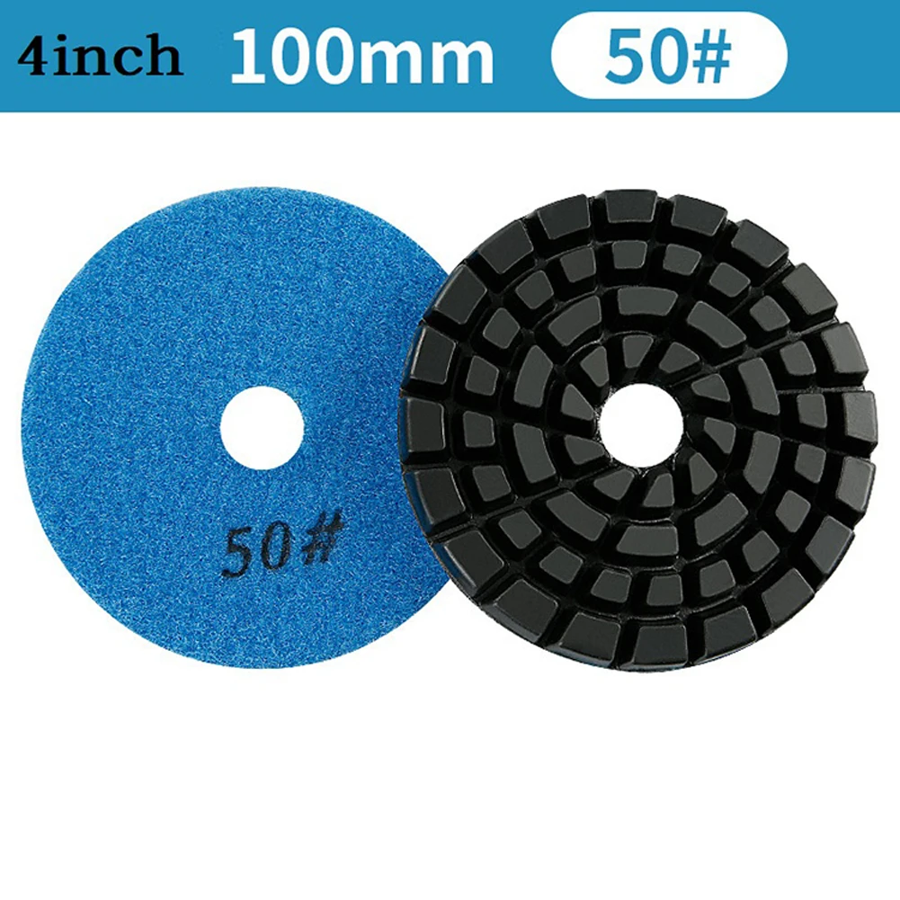 

1PC 4 Inch 100mm Dry/Wet Diamond Floor Polishing Pads Resin Bond Diamond Concrete Sanding Discs For Granite Polishing Tool