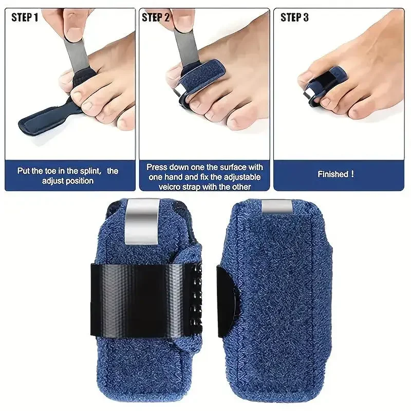 Toe Splint Straightener Hammer Toe Corrector Crooked Claw Stabilizer Support Brace Wrap Pain Relief Kids Adults