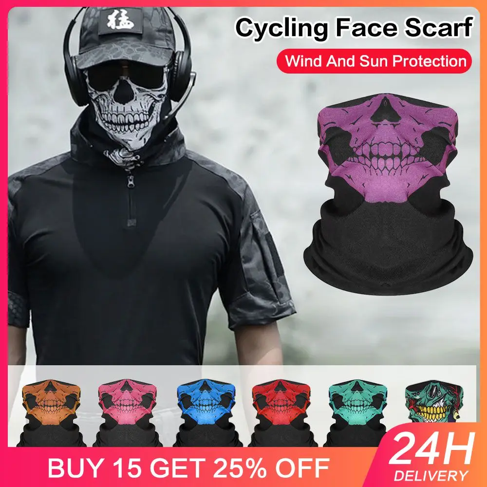Balaclava Hat Camo Scarf Cycling Face Mask Headwear Windproof Warm Hat Tactics Camo Balaclava Cap Skull Wrap Scarf Sports Equipment Christmas Gifts
