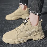 Comfortable High-Top Men's Work Shoes Winter Warm Fleece-Lined Anti-Crush And Piercing Labor Protection Shoes Classic Safety Sho