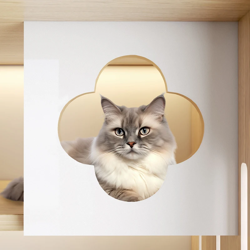 High Quality Fashion Breathable Large Space Pet Cat Castle Tree Houses Indoor Cats Villa House With Scratching Board
