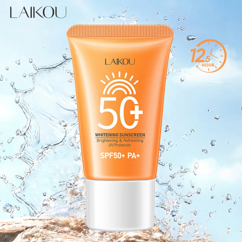 

LAIKOU Whitening SPF50+ PA+ Sunscreen Cream Facial Skin Care Collagen Moisturizer Oil-control Whitening Sun Cream UVA/UVB 30g