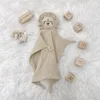 Name Personalized Embroidered Custom Baby Comforter Muslin Cotton Lion Sleeping Security Blanket Baby Shower Baby Birth Gift 5