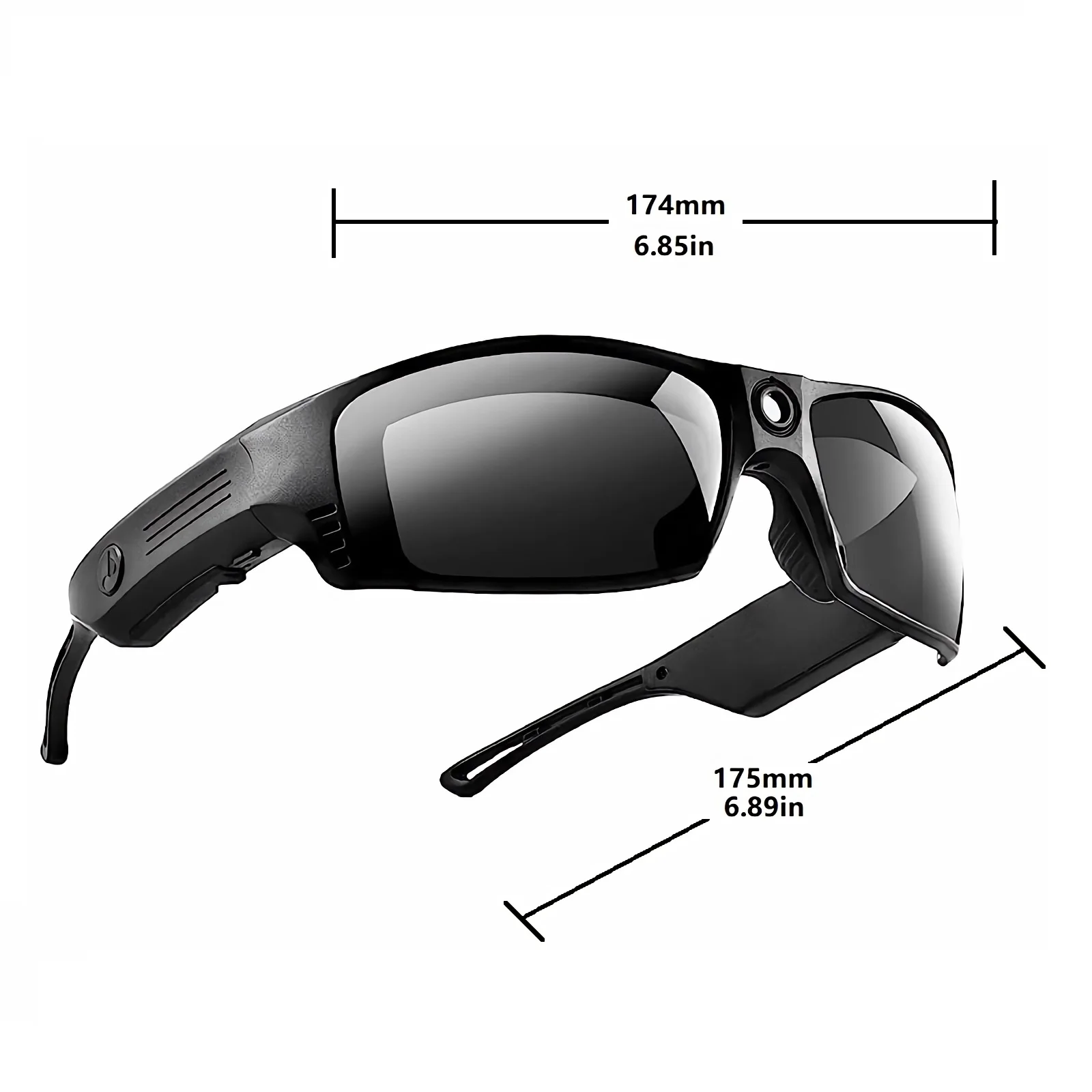 Smart Music Glasses Camera with Bluetooth Earphones,1080P Video for Outdoor Driving Cycling,Eyewear Camcorder,Mini Camera