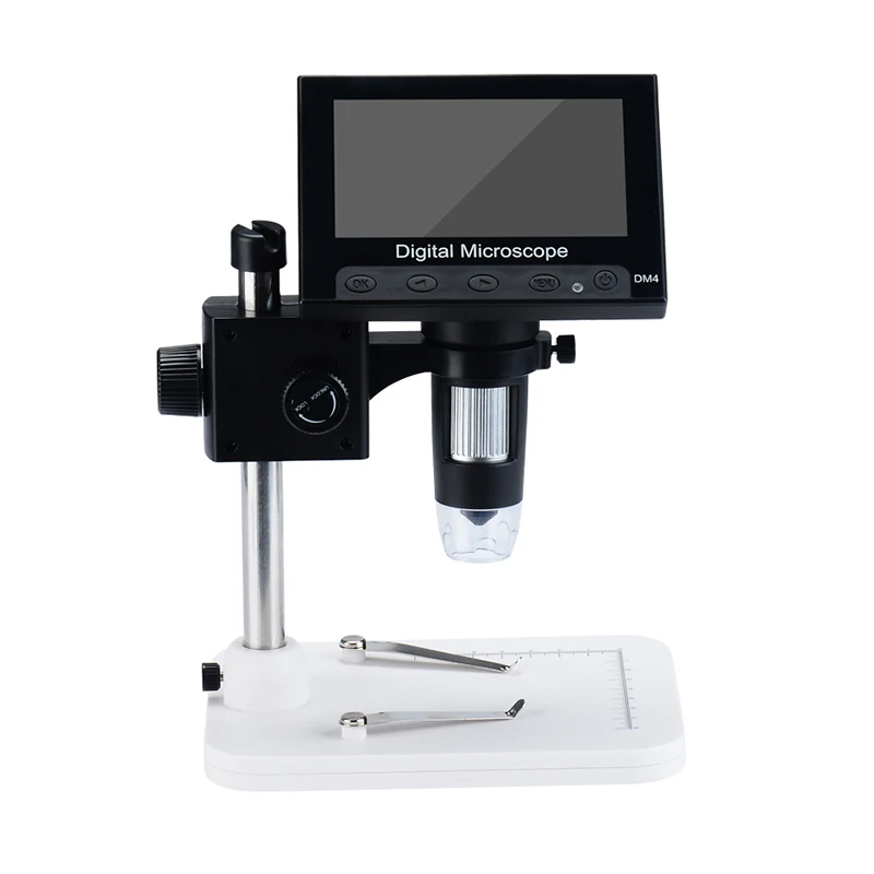 

DM4S 4.3 Inch LCD Digital Microscope 1000X LED 1080P Video Camera Microscope For Electronics Soldering Phone Repair Coin