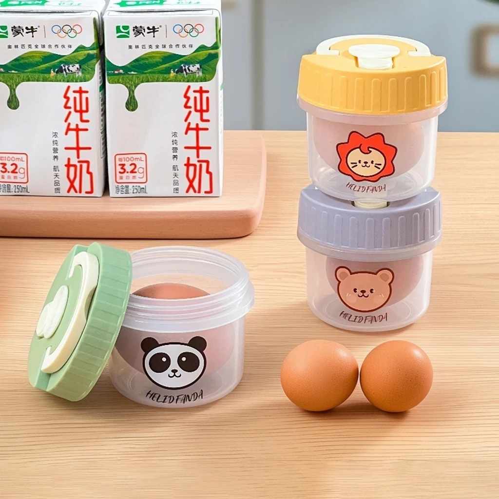 WORTHBUY صندوق بيض بلاستيكي صغير محمول مع مقبض حاوية حامل البيض في الهواء الطلق نزهة مدرسة صندوق تخزين البيض منظم المطبخ