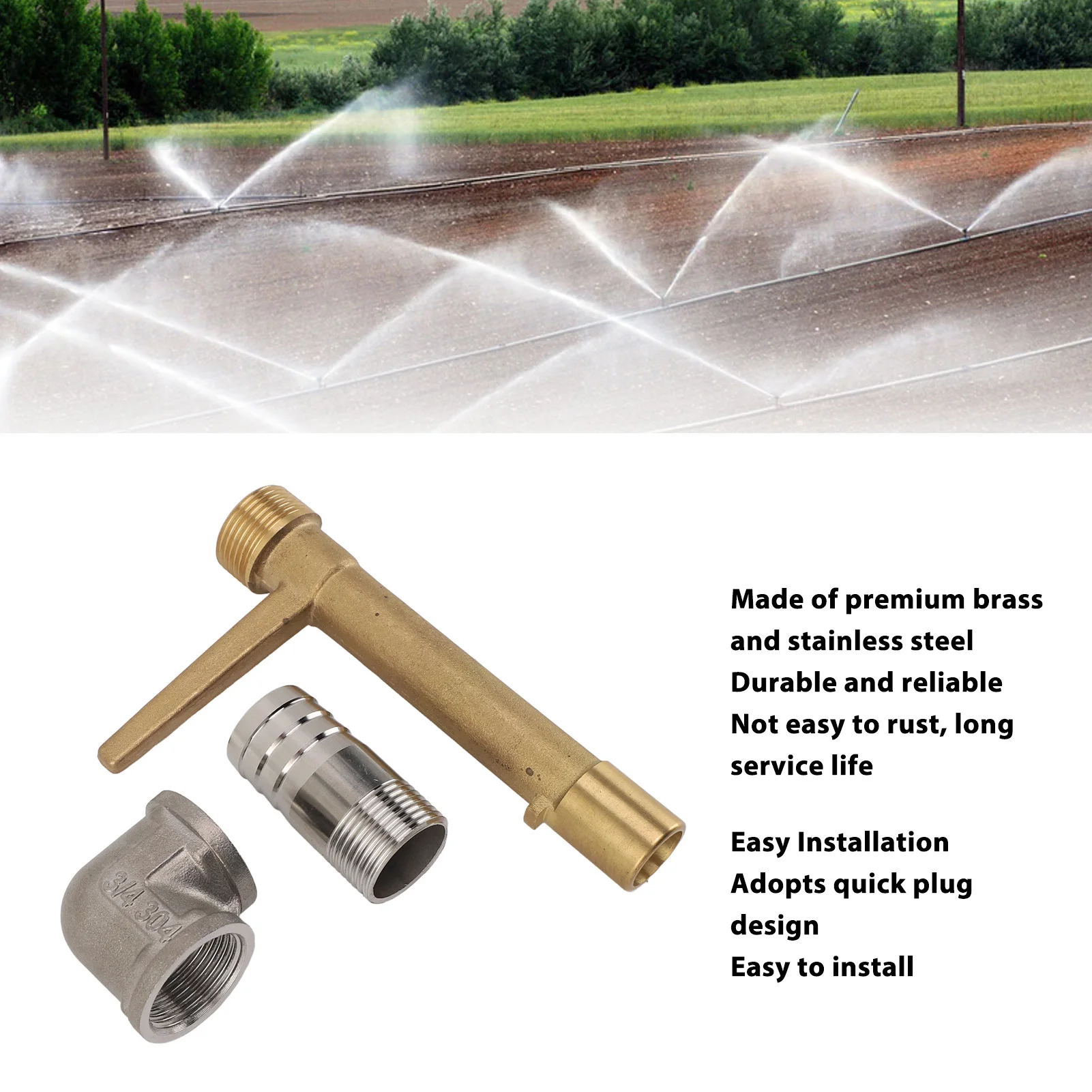 Quick Coupler Key Tool Easy Installation Simple G3/4 Water Hose Coupling Valve Key for Yard for Sprinkler Irrigation