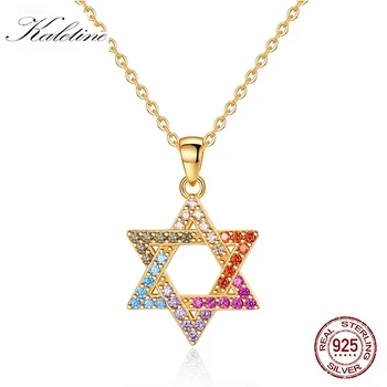 Star of David 925 Sterling Silver Necklace Israel Judaica Hebrew Jewelry Pendant