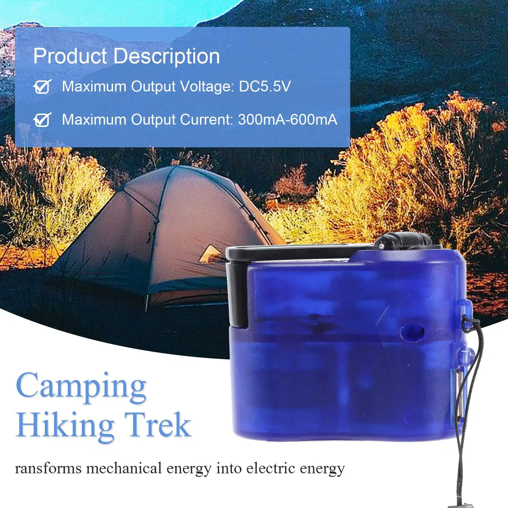 USB Hand Cranking Dynamo Emergency Universal charger Travel Charger Gadgets