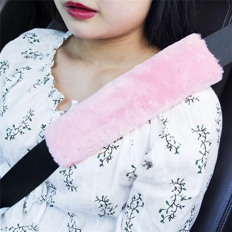Car Seat Belt Cover 1Pair 9 Colors Pink for Women Baby Safety Interior Soft