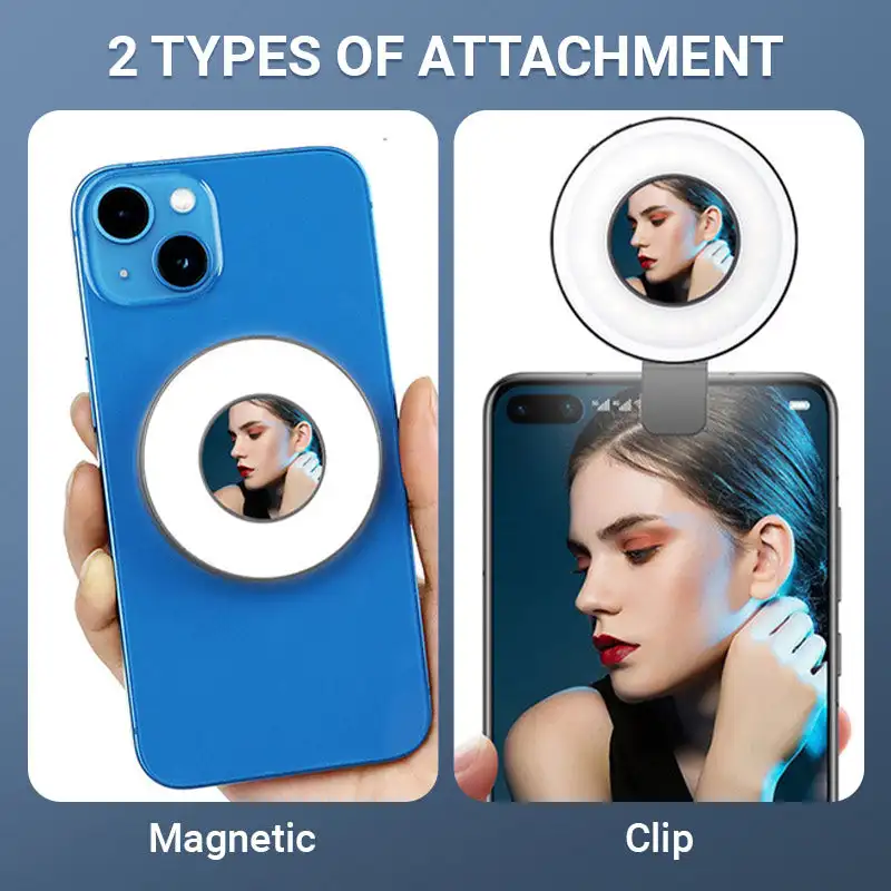 Type-C Charge Led Selfie Ring Light Mobile Phone Lens LED Selfie Lamp Ring for iPhone Samsung Xiaomi Huawei Phone Light