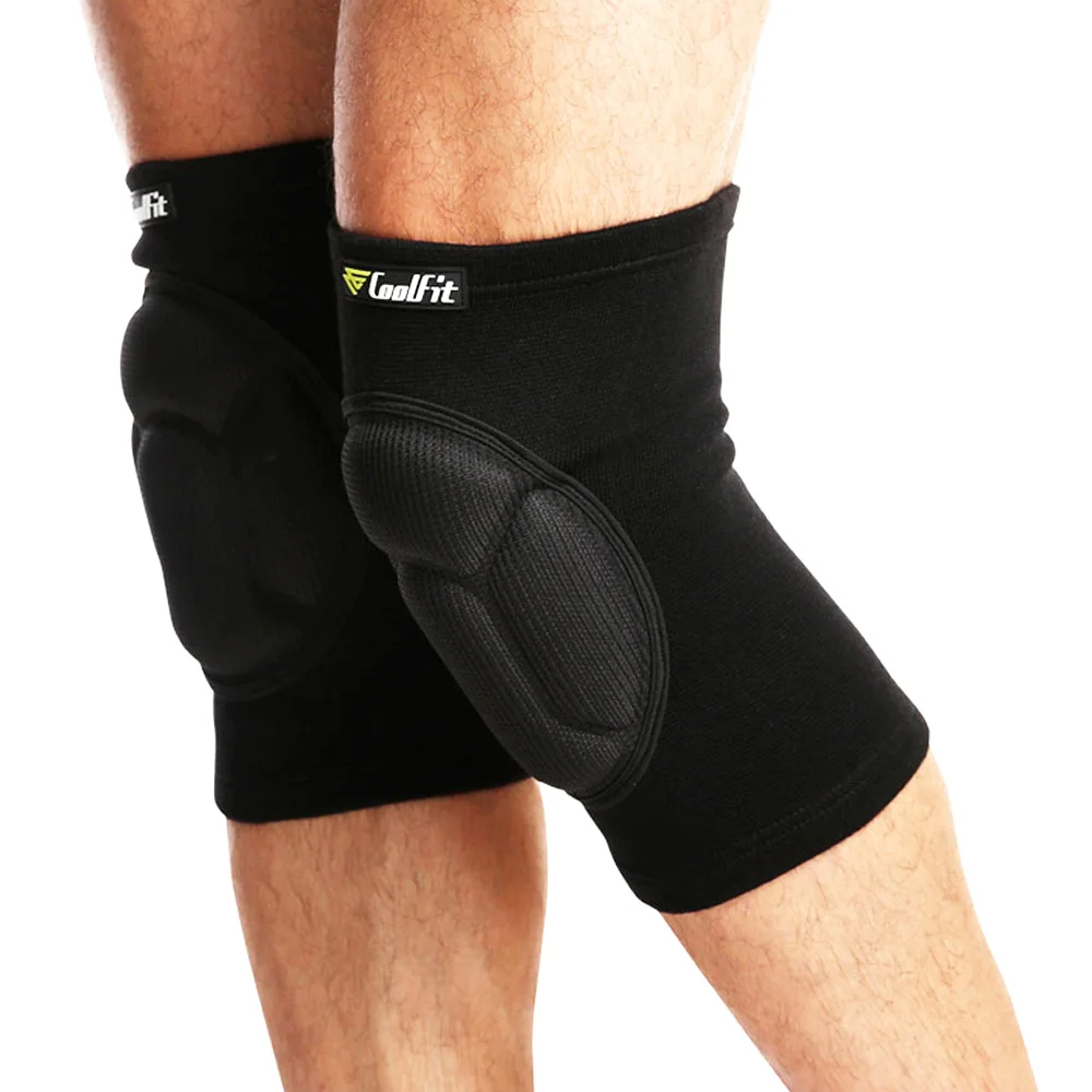 1Pair Sports Anti-collision Sponge Knee Pads Protective Thicken Knee Brace for Goalkeeper, Kneeling Dance, Rock Climbing, Rugby