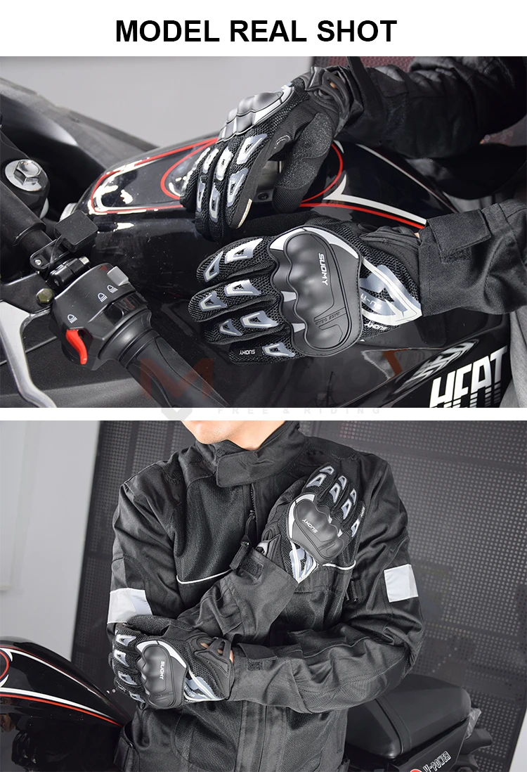 Suomy Motorcycle Gloves Summer Breathable Full Finger Gloves Women Men  Motorbike ATV MTB Rider Sports Protection Gloves Pink