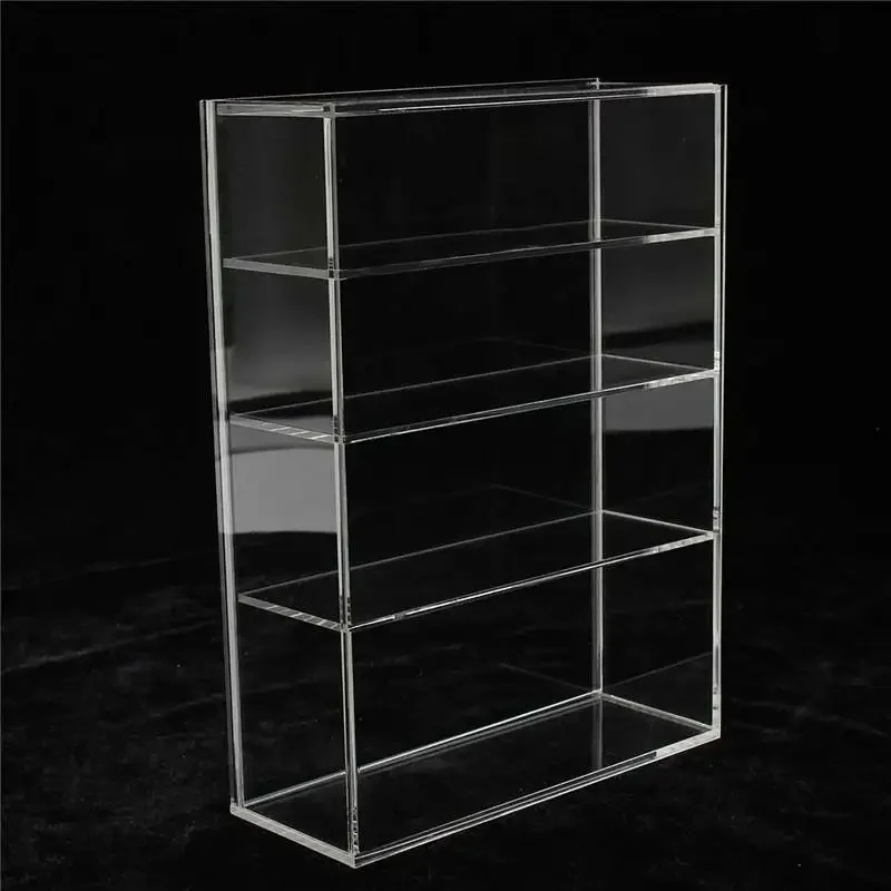 High Gloss Acrylic Show Case Display Box Sliding Door for Mini Perfume Bottle Jewelry Crafts 214x159x59mm