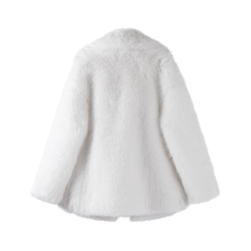 Luxury Women's Brown Faux Fur Coat Lapel Mid-Length Loose Imitation Plush Furry Buckle Overcoat Winter Lady Thick Warm Outwear 30 Luxury Women's Brown Faux Fur Coat Lapel Mid-Length Loose Imitation Plush Furry Buckle Overcoat Winter Lady Thick Warm Outwear