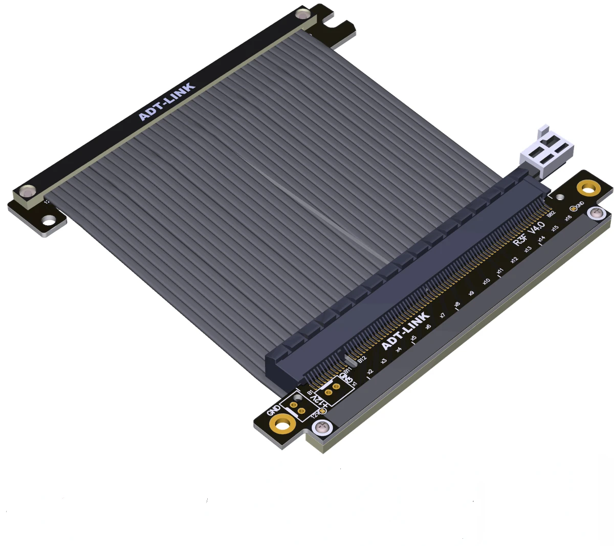 Nero E Argento Pcie 4.0 X16 Riser Cable Rtx3090 Rx6800Xt Schede Grafiche Itx A4 Pc Case Pci-E4.0 16X Doppio Cavo Di Prolunga Inverso