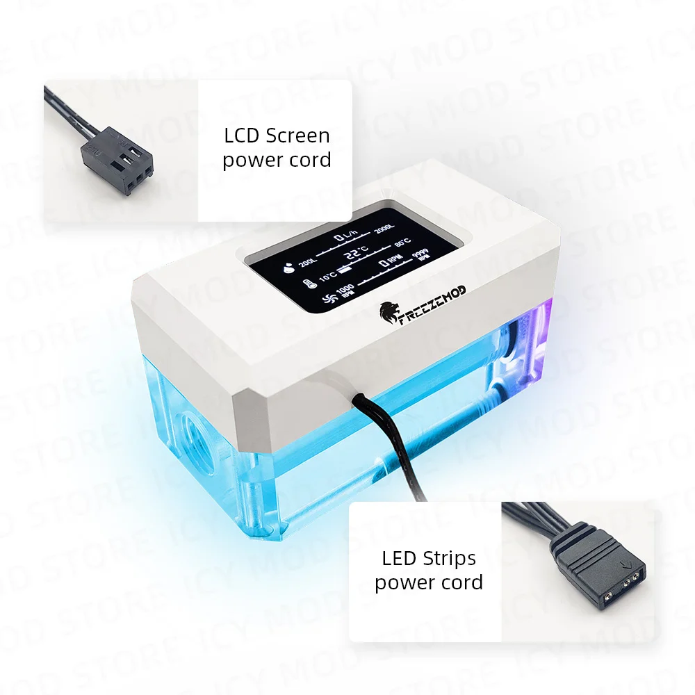 Zemod-water Cooling va Lcd Flow Meter Ventilador de Detecção Elétrica Rpw Termonômetro Velocidade para Monitoramento Mod Lsj-znr - Imagem 3