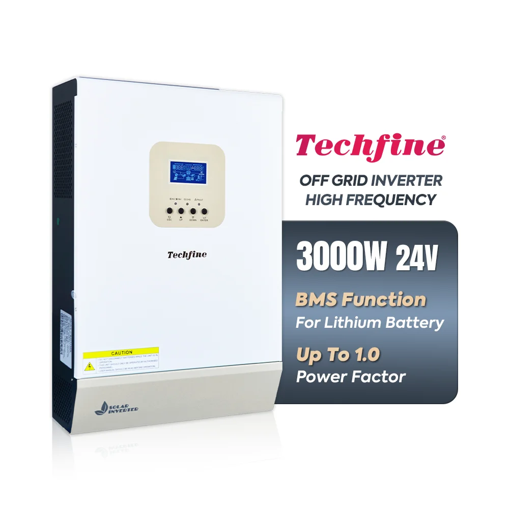 Techfine 3Kw 3000W 24V Off Grid Mppt Inverter Solare Ibrido