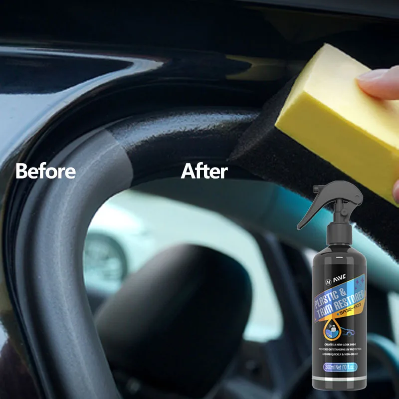 Plastic Restorer Aivc Restoration For Car Plastic Rubber Exterior Trim Back  To Black Coating Auto Clean Refresh Shine Brighten - AliExpress