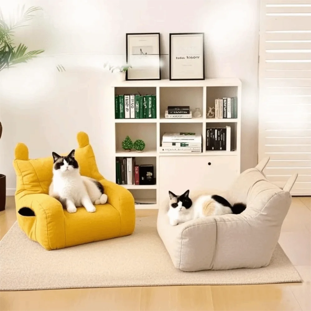Divano Pigro in Tessuto Morbido con Contenitore, Design Basso a Terra, Poltrona per Bambini, Leggero, Comodo, Ergonomico, Arredamento - immagine 5