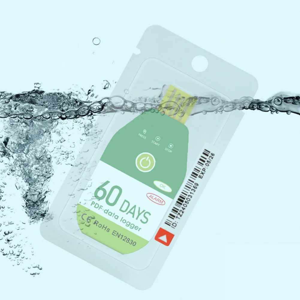 Mini USB Temperature Data Logger Disposable Thermometer Recorder 60/90/120 Days Temp Data Logger 18000 Point Capacity PDF Report