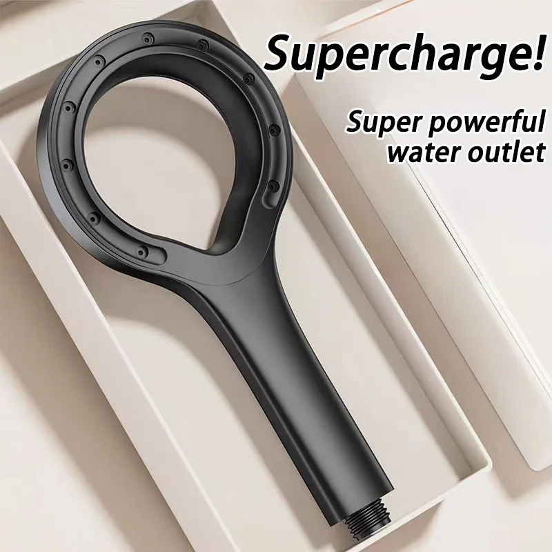 Single Mode Spray Shower Head Spa High Pressure Big Panel Booster Shower Head Bathroom Faucet Accessory Set Hose Bracket 2024  4