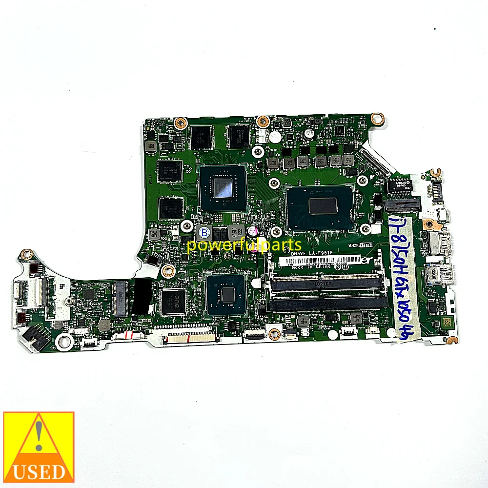 

Материнская плата для Acer Nitro 5 AN515-53 AN515-52 GTX1050 4G, графическая плата DH5VF, системная плата, б/у, работает хорошо